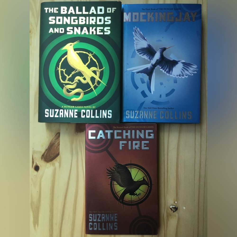 Lot Suzanne Collins Hunger Games Catching Fire, Mockingjay, Ballad of Songbirds
